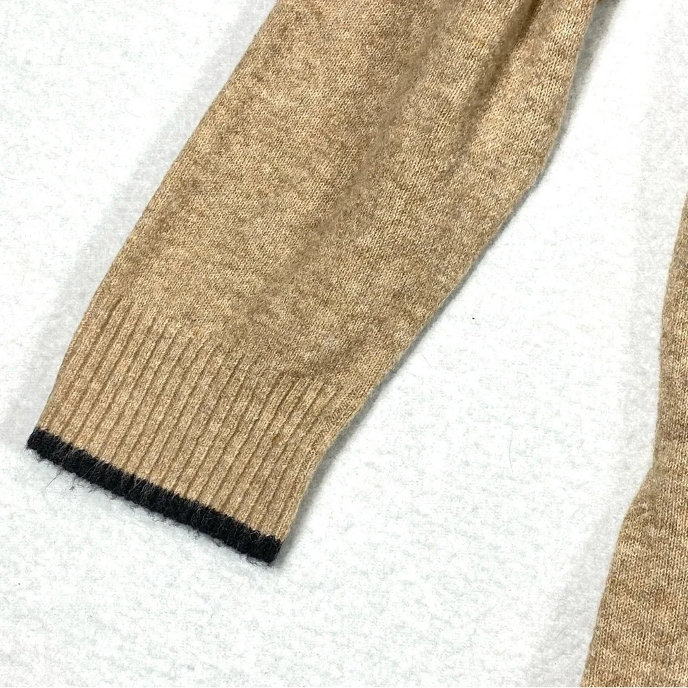 Penelope Rose Midi Knit Sweater Dress Women's 2X Tan & Black Trim Crew Neck NWT - Picture 6 of 13